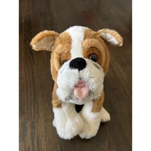 Build A Bear Workshop‎ Brown & White Bulldog Dog Plush Stuffed Animal 15 inch